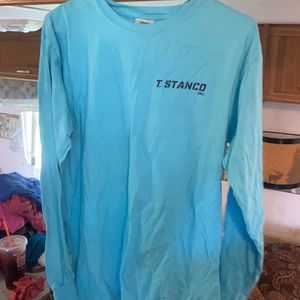 Blue T-shirt with lettering